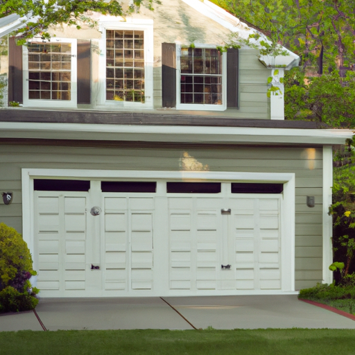 Exterior view of a suburban Andover home with a visible garage door and driveway in late afternoon light.